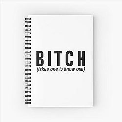 Bitch - Lennon Stella Spiral Note Book
