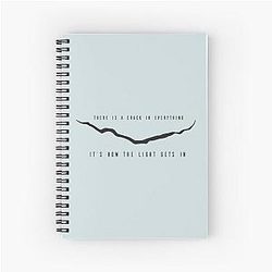 Dr. Who - Leonard Cohen Crack   Spiral Notebook