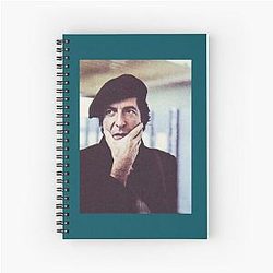 Leonard Cohen photo in beret Spiral Notebook