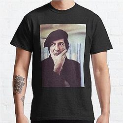 Leonard Cohen photo in beret Classic T-Shirt