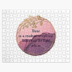 There is a crack in everything that's how the light gets in - Leonard Cohen Jigsaw Puzzle
