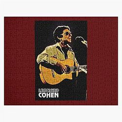 Leonard Cohen Guitar Leonard Cohen  Leonard Cohen Tee   Jigsaw Puzzle