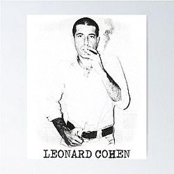 Leonard Cohen Retro Live Fan Tribute Poster