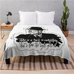 of Leonard Cohen Throw Blanket