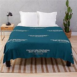 First we take Manhattan, then we take Berlin. Leonard Cohen Premium  Throw Blanket