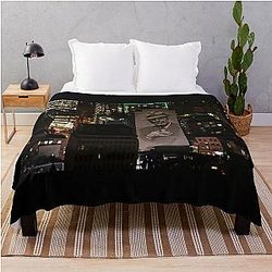 Montreal at Night Home of Leonard Cohen Throw Blanket