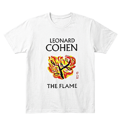 THE FLAME LADIES WHITE DTNK2805 Leonard Cohen T-Shirts