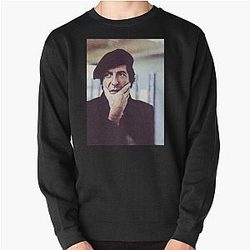 Leonard Cohen photo in beret Pullover Sweatshirt