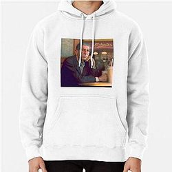 Leonard Cohen Eating Smoked Meat in Montreal Pullover Hoodie