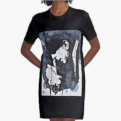 Leonard Cohen Graphic T-Shirt Dress