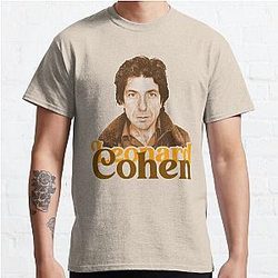 Leonard Cohen  Retro Sepia Portrait Fan Tribute Classic T-Shirt