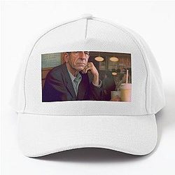 Leonard Cohen Eating Smoked Meat in Montreal Baseball Cap