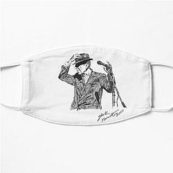 Leonard Cohen Original Hand Drawn Ink Print Flat Mask