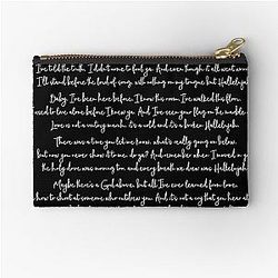 Hallelujah - Leonard Cohen (lyrics) Zipper Pouch