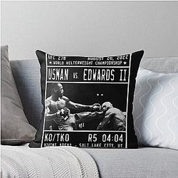 Leon Edwards throw pillow
