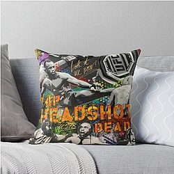Headshot Dead Leon Edwards graffiti throw pillow