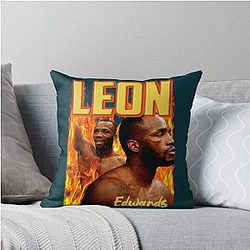 Vintage Leon Edwards 90s Throw Pillow