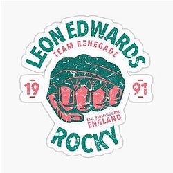 Leon Edwards Rocky Distressed Style Sticker