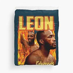 Vintage Leon Edwards Fighter Boxing Duvet Cover