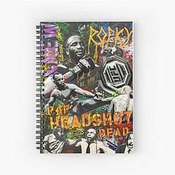Headshot Dead Leon Edwards graffiti painting by Spiral Notebook