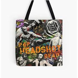 Headshot Dead - Leon Edwards graffiti painting tote bag