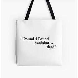 Pound 4 Pound Headshot Dead Leon Edwards Quote Tote Bag