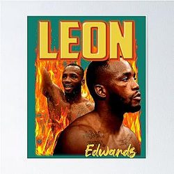 Vintage Leon Edwards Fighter Boxing Poster