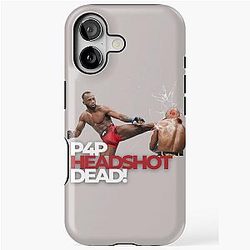 Leon Edwards headkicks Kamaru Usman - P4P Headshot iPhone Case