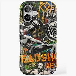 Headshot Dead Leon Edwards Griffiti Painting by iPhone Tough Case