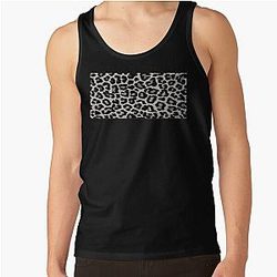 Leopard Print Skin - Black and White - Design 2 Tank Top RB1602