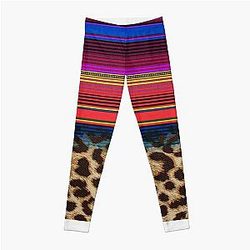 Serape Leopard Print Leggings RB1602