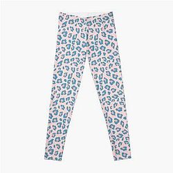 Leopard Print - Peachy Blue Original Leggings RB1602