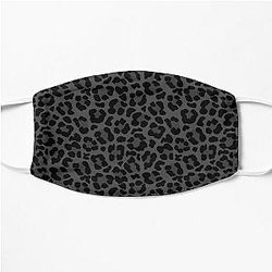Black Leopard Print Flat Mask RB1602