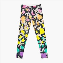 Rainbow Leopard Print Painting Leggings RB1602