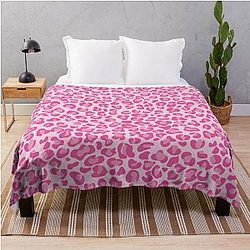 Pink Leopard Print  Throw Blanket RB1602
