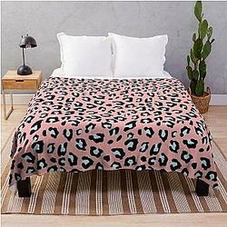 Leopard Print - Icy Peach Original Throw Blanket RB1602