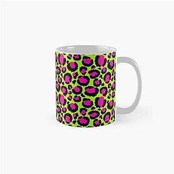 Seamless Neon Green Leopard Pattern With Pink And Green Classic Mug RB1602