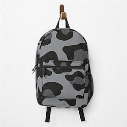 Grey and Black Leopard Print Backpack RB1602