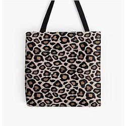 Leopard Print All Over Print Tote Bag RB1602