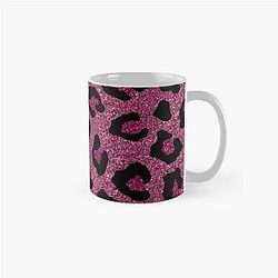Pink Glitter Leopard Print Classic Mug RB1602
