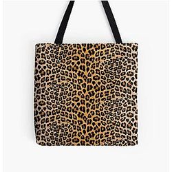 Leopard Print All Over Print Tote Bag RB1602