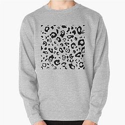 Leopard pattern on transparent background Pullover Sweatshirt RB1602