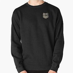 Leopard Print Pocket Pullover Sweatshirt RB1602