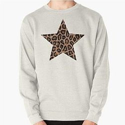 Leopard Print Pattern Star Shape Pullover Sweatshirt RB1602
