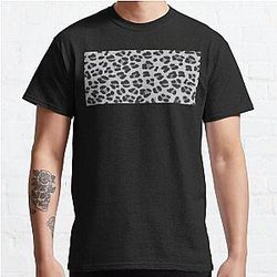 Leopard Print Skin - Black and White - Design 1 Classic T-Shirt RB1602