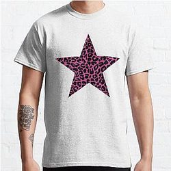 Leopard Print Pattern in Dark Pink and Black Classic T-Shirt RB1602