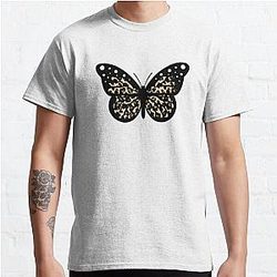 Leopard Spots Cute Butterfly Animal Print Classic T-Shirt RB1602