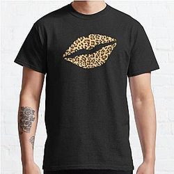 Leopard Print Lips Classic T-Shirt RB1602