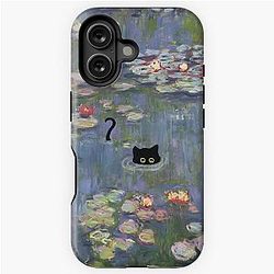 Cat Monet Waterlily iPhone Tough Case