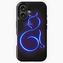 Blue cat lady iPhone Tough Case